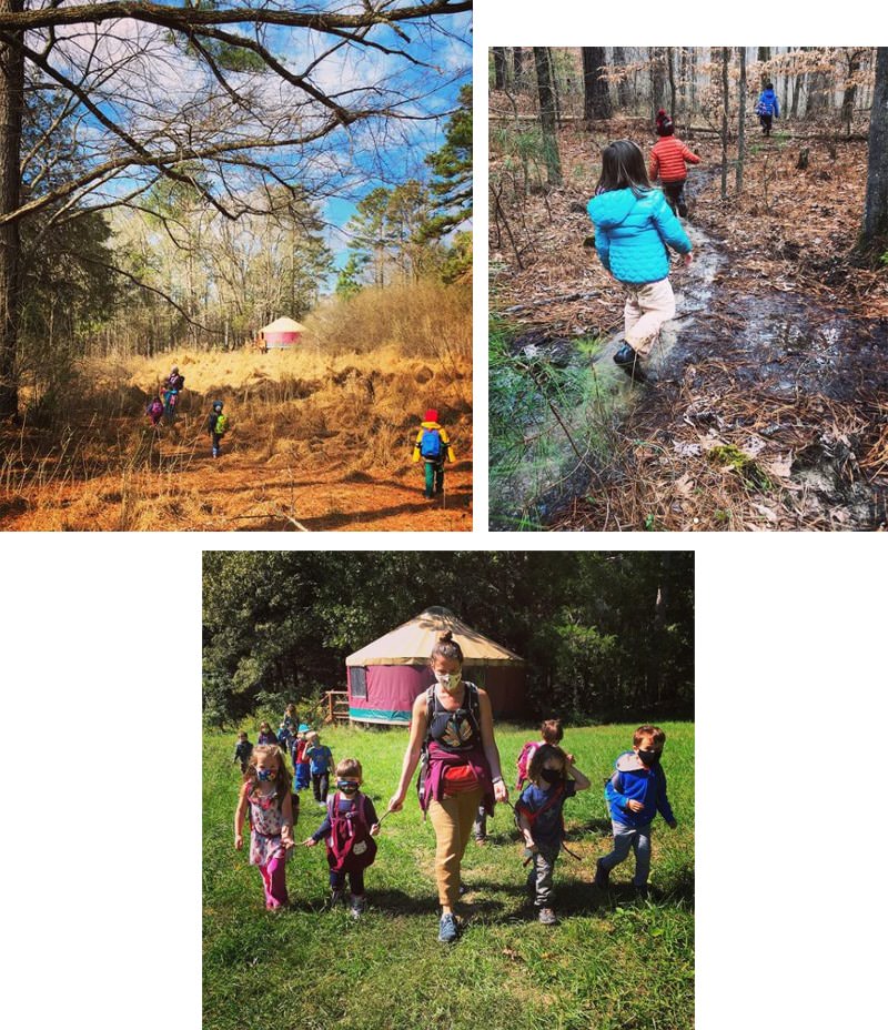 Children exploring outdoors